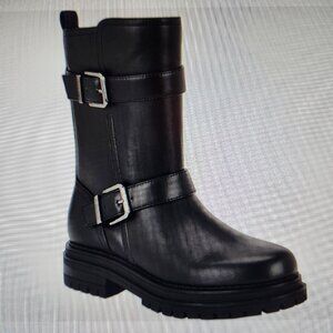 Calvin Klein " Galivan2" Moto Boots. NIB. Black. Faux Leather. Size: Various